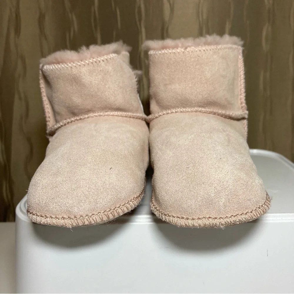 UGG Erin Pink Classic Baby Boot Size L 18-24 M Suede Sheepskin Lined 5202